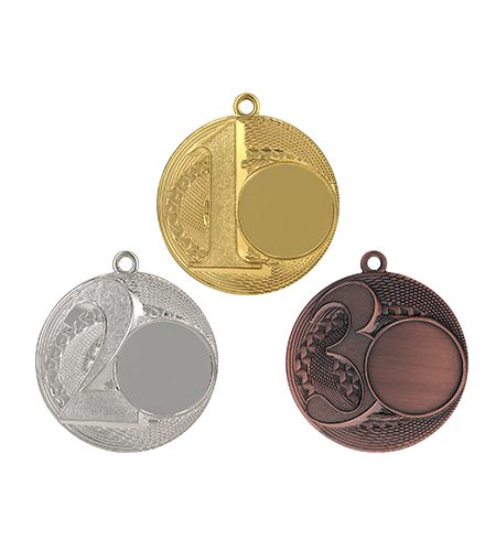 50mm medalje med 1tal, 2 tal og 3 tal