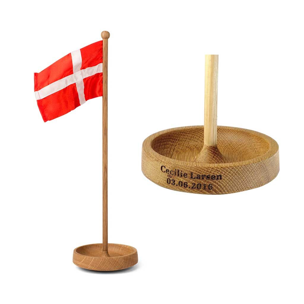 Spring Copenhagen bordflag med gravering