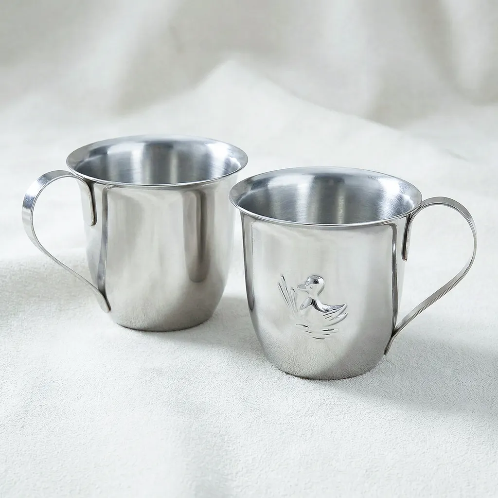 Rustfrit stål krus m. and fra Nordahl Andersen