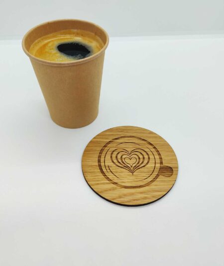 Coaster med Kaffehjerte