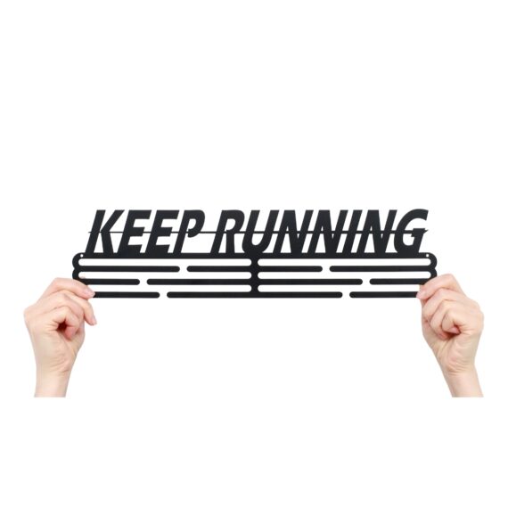 Keep running medalje ophæng sort