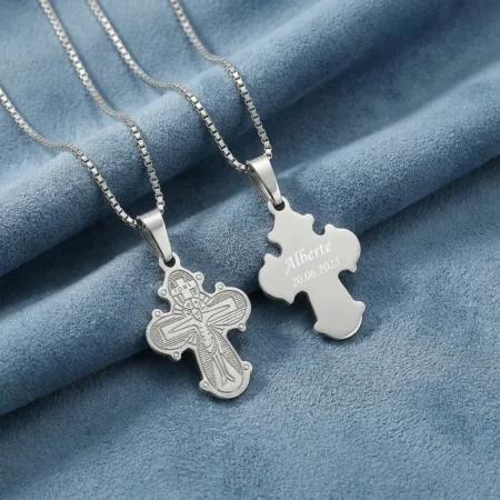 Dagmarkors, blank bagside med gravering 19mm. sølv | Siersbøl