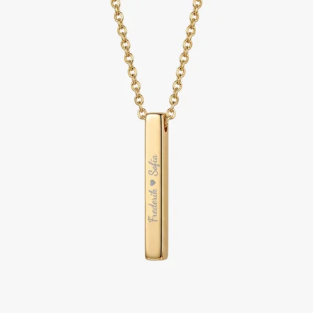 Stavhalskæde 18k forgyldt fra by C