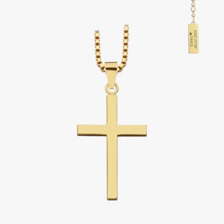 Forgyldt sølv halskæde med gravering fra Scrouples