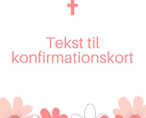 Tekst til konfirmationskort