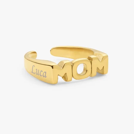 18K forgydt mom ring med gravering fra CC Jewelries | C.Centrum