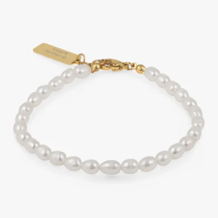 Perle armbånd CC Jewelries med gravering