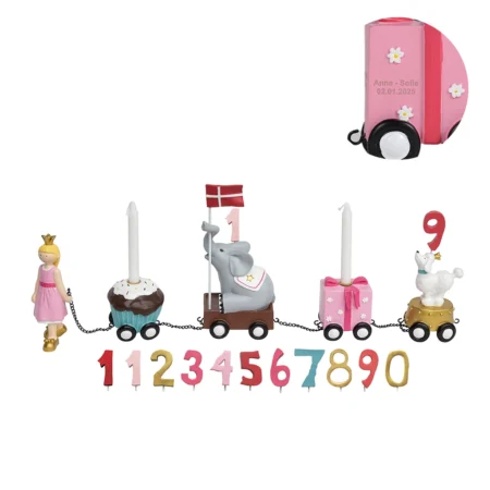 Fødselsdagstog med prinsesser og navn fra Kids by Friis