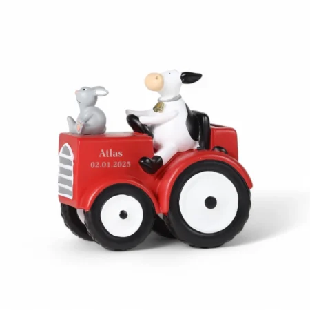 Traktor sparebøsse med gravering fra kids by friis
