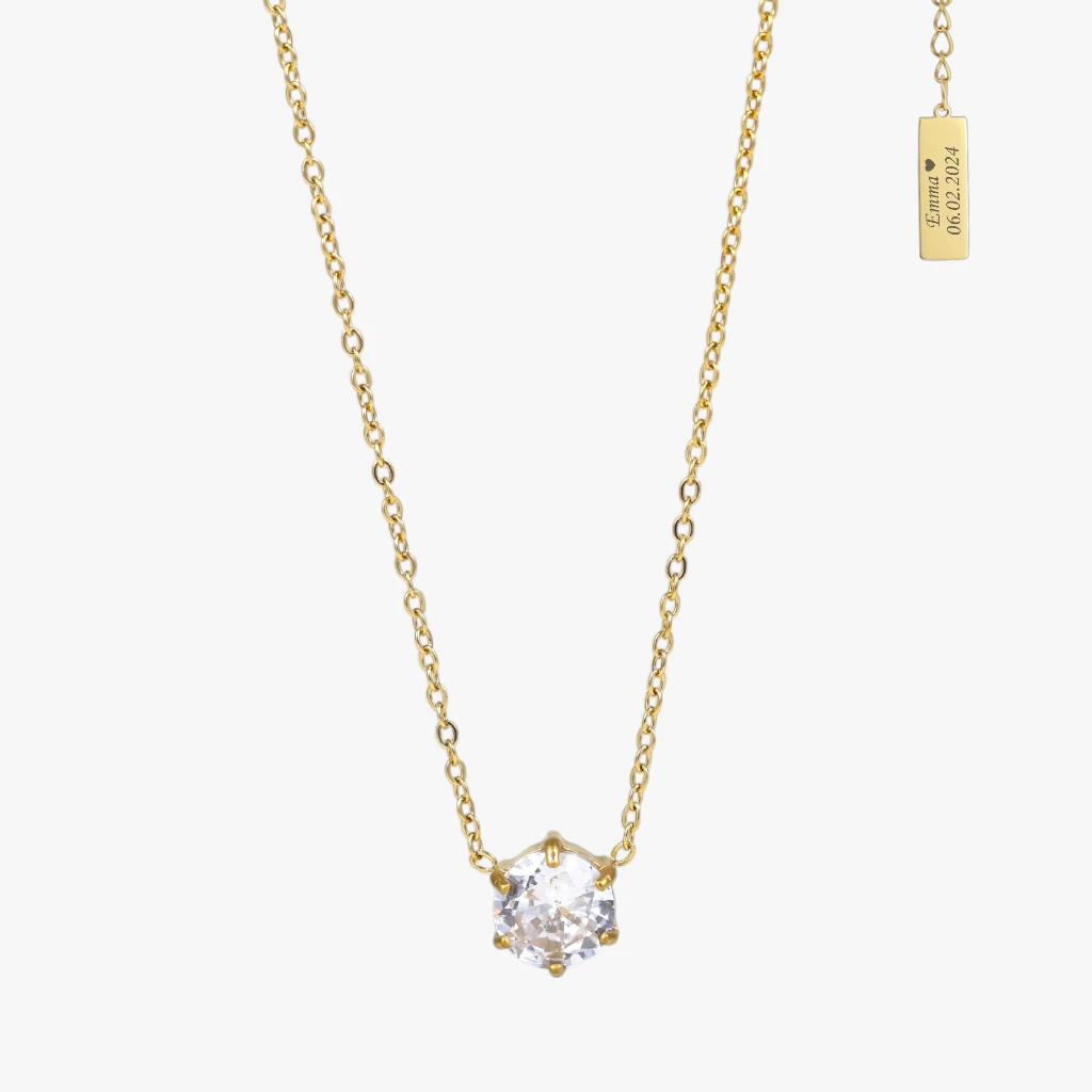 Zirkon halskæde, 18K FG | CC Jewelries