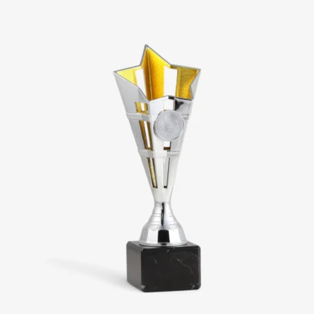 Billig plastik pokal 6010 Sølv/Guld fra C.Centrum