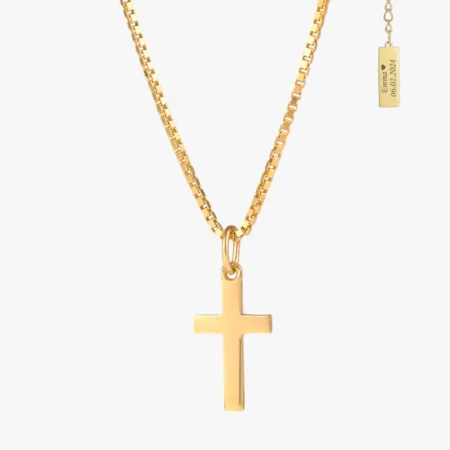 8 kt. guld kors med gratis gravering | C.Centrum