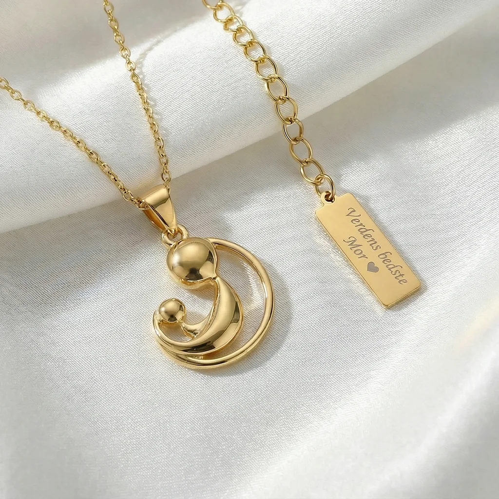 Mor og Barn halskæde, Forgyldt sølv | Scrouples