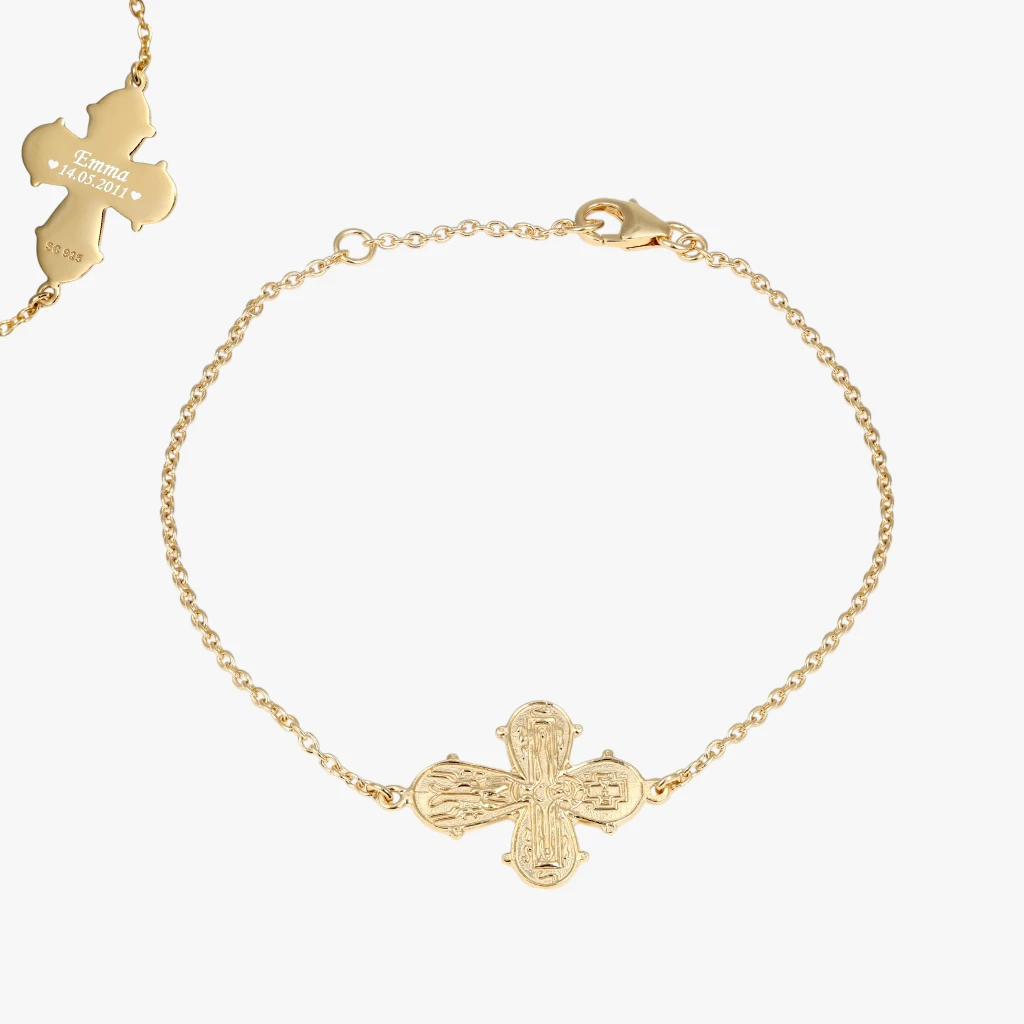 Dagmarkors armbånd, Bagside med gravering. 18k forgyldt | Scrouples