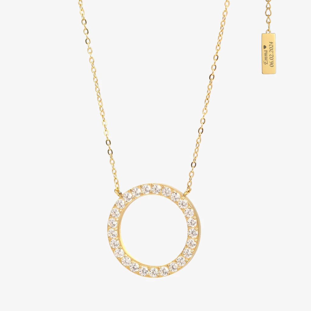 Halo halskæde, 18K FG | CC Jewelries