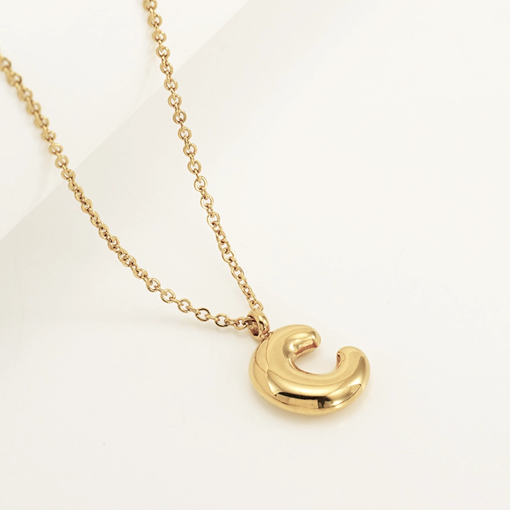 Ballon Bogstav halskæde, 18 fg | CC Jewelries