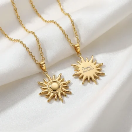 Sun halskæde med gravering på tag. CC Jewelries | C.Centrum