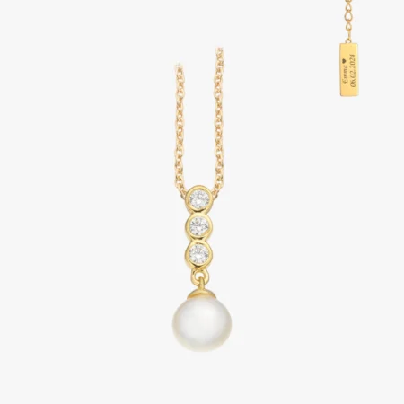 Zirkonia perle halskæde med gravering fra Scrouples