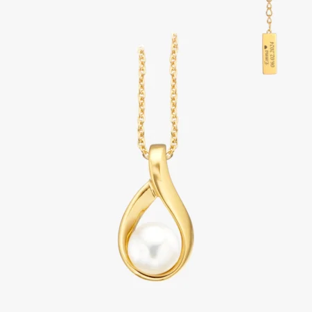 Ferskvandsperle, halskæde, med gravering fra Scrouples