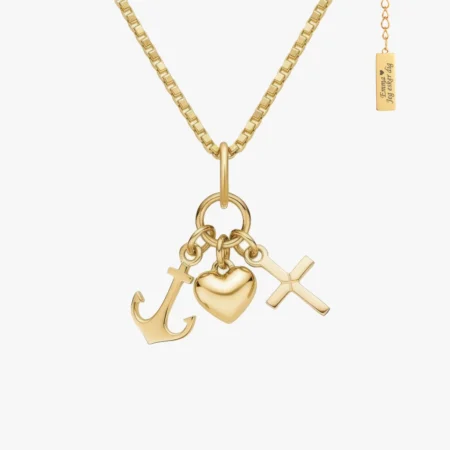 Tro håb og kærlighed smykke fra Siersbøl. 18k forgyldt med gratis gravering på halepladen |C.Centrum