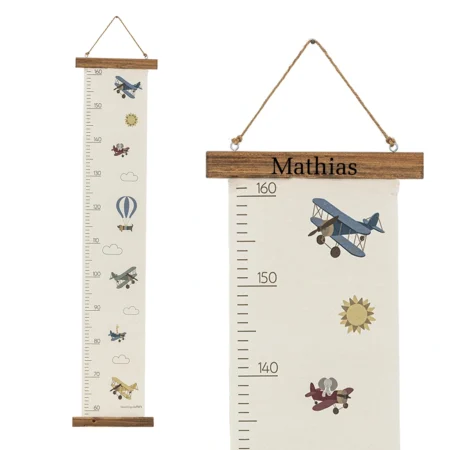 Bloomingville højdemåler plain i papir og træ med gravering | C.Centrum