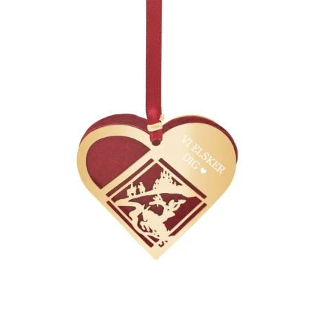 Klods hans julehjerte mini med gravering fra Nordahl Andersen | C.Centrum