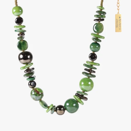 Elegant håndmalet perle halskæde fra Kazuri | C.Centrum