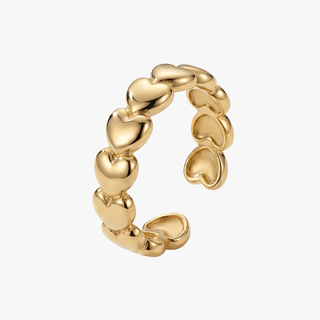 Hjerte Ring, 18k forgyldt | CC Jewelries
