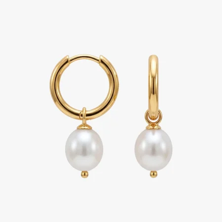 Perle øreringe, creoler fra CC Jewelries | C.Centrum