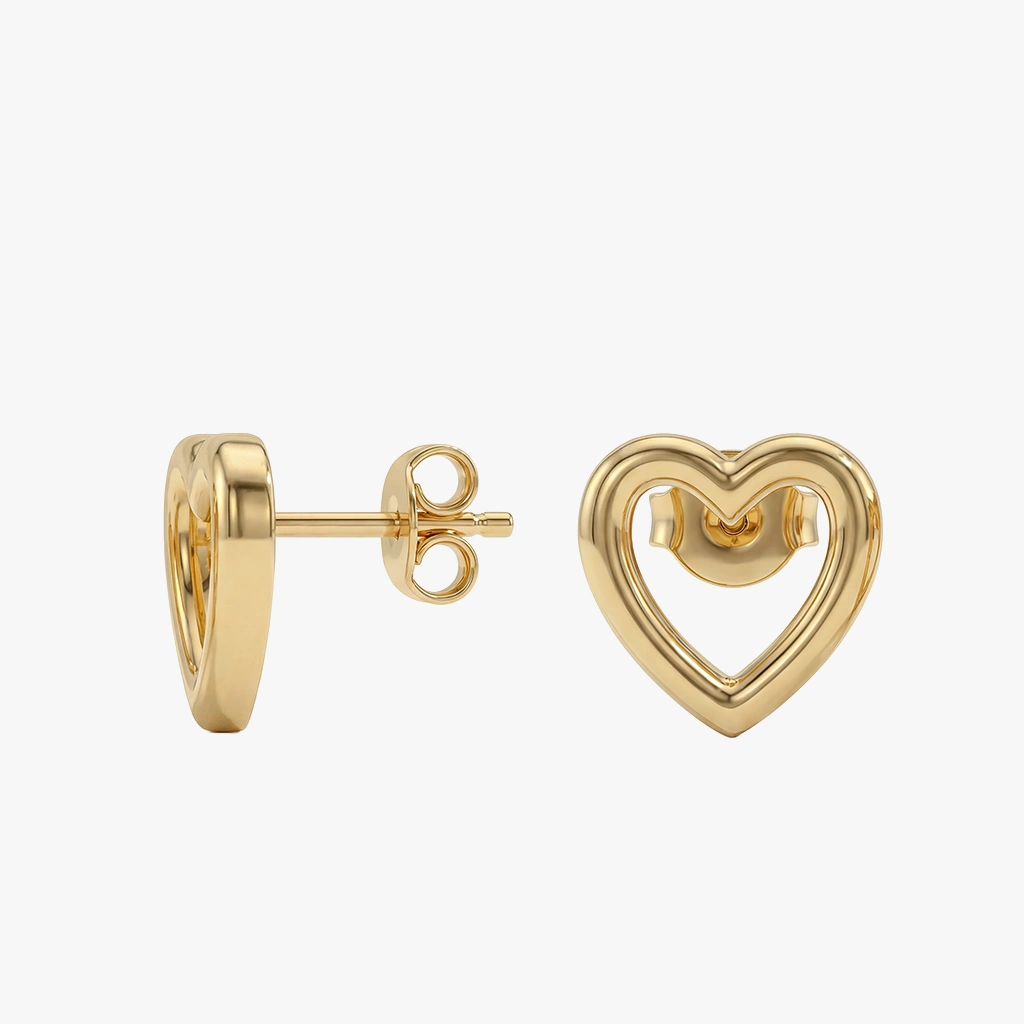 Åbne hjerter øreringer | 18k FG | CC Jewelries