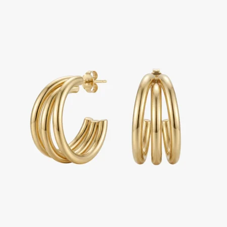 Triple Hoop øreringe, 18k fg fra CC jewelries | C.Centrum
