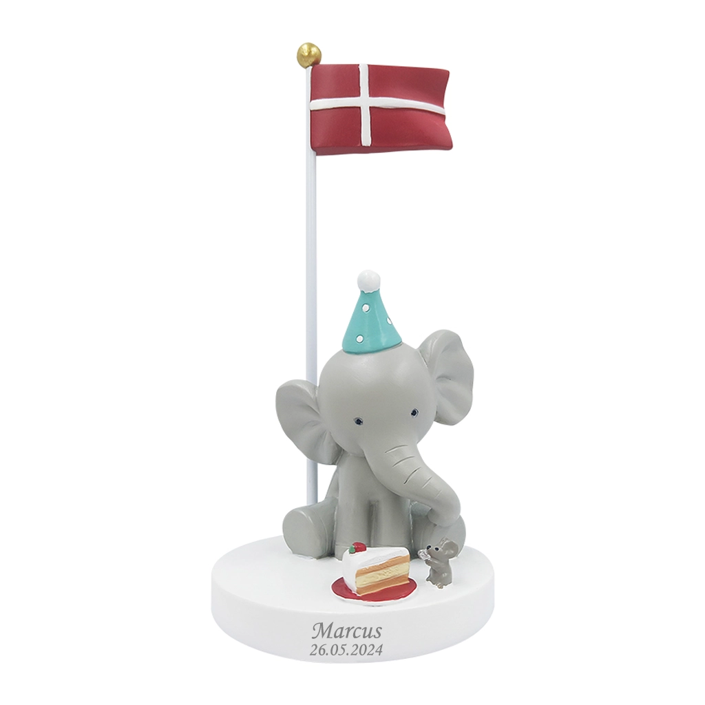 Bordflag, Elefant med mus og kage | Kids by Friis