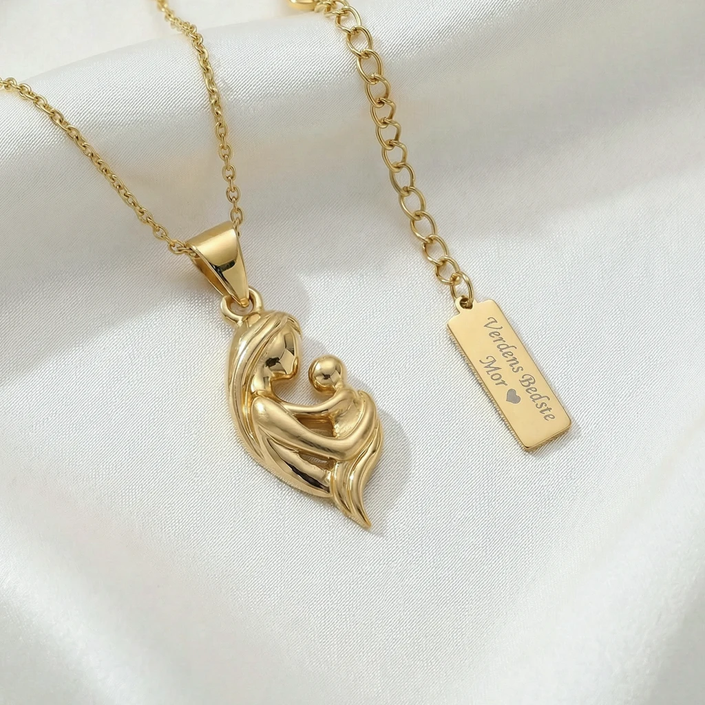Mor & Barn halskæde, 18K FG | CC Jewelries