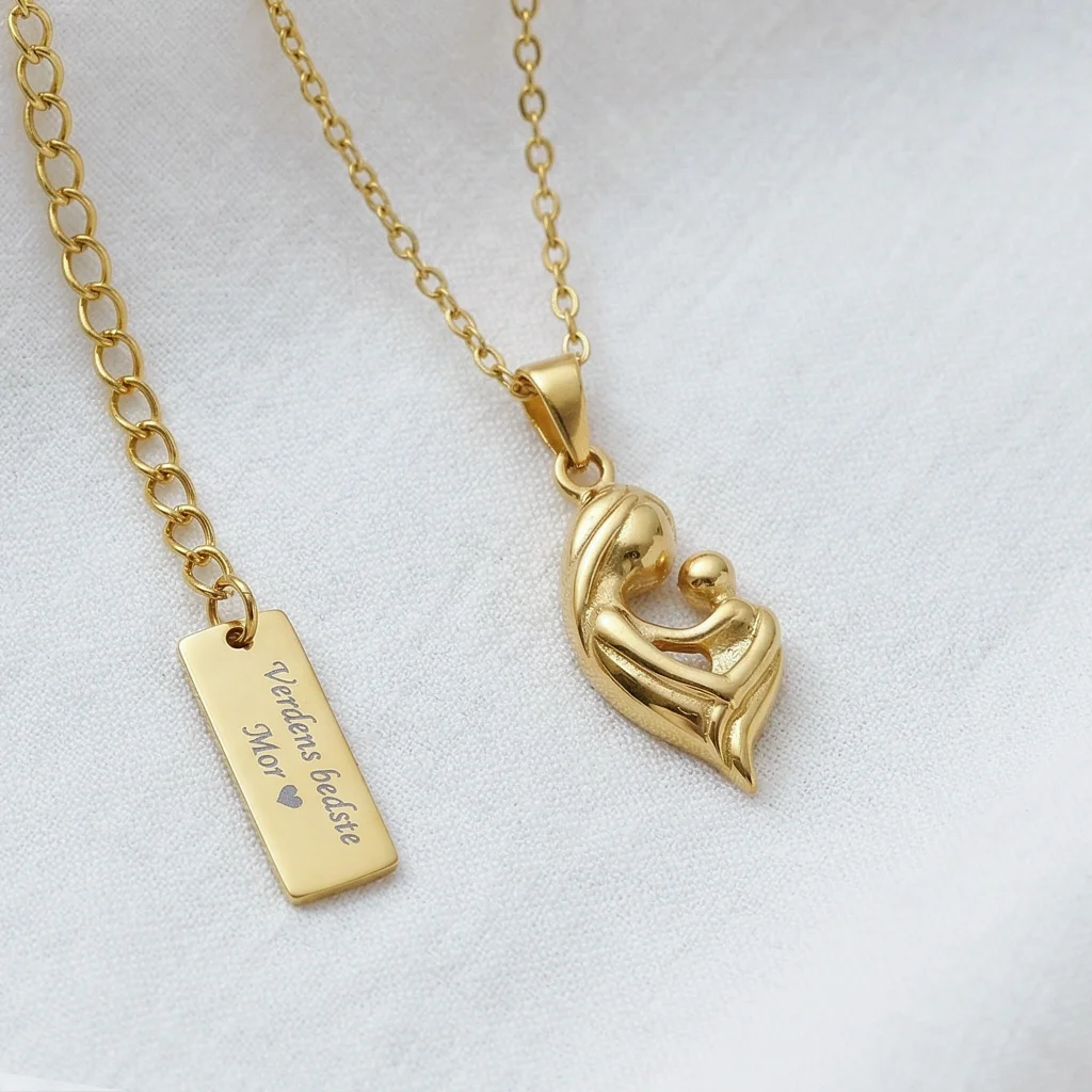 Mor &amp; Barn halskæde, 18K FG | CC Jewellery