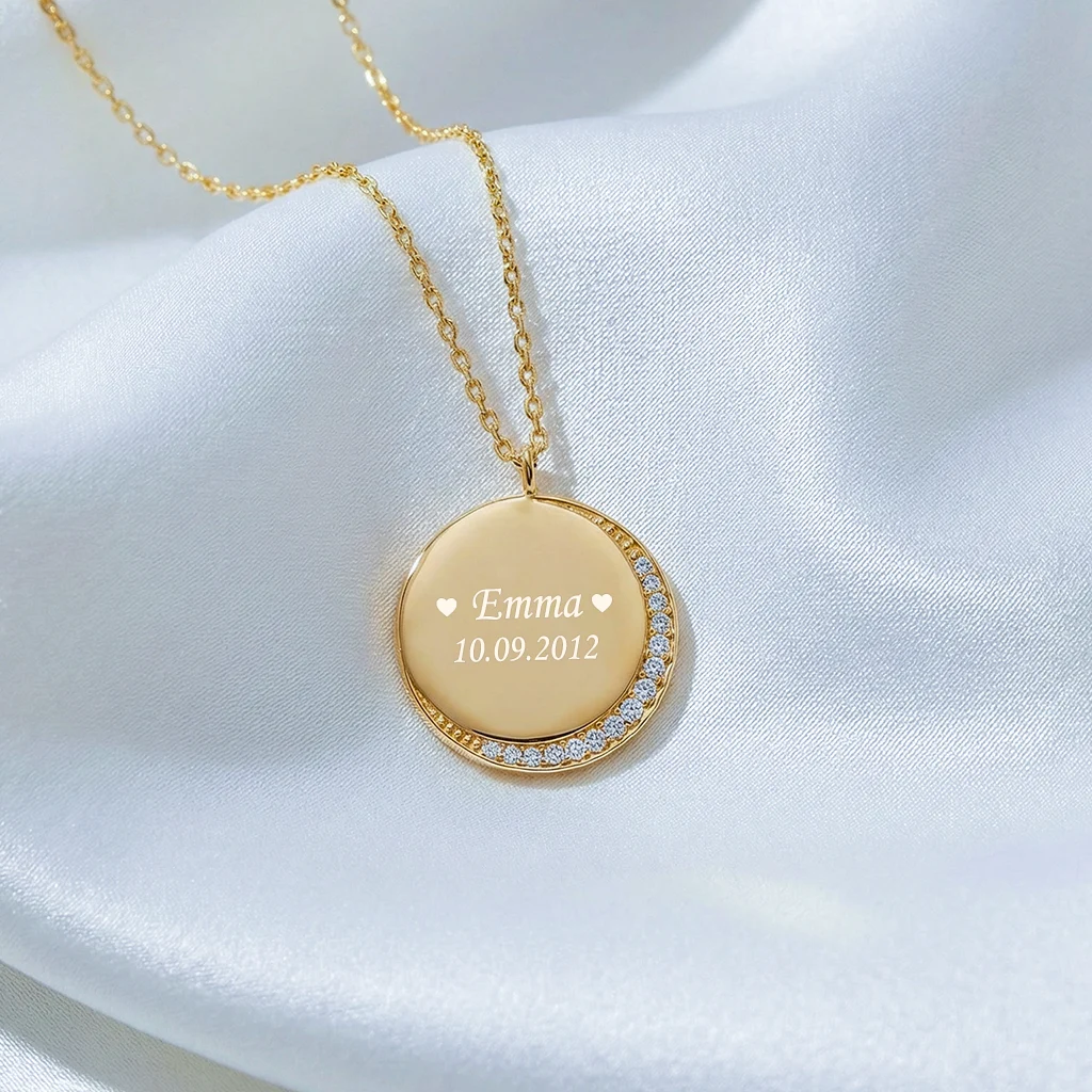 Saranor rund halskæde med zirkoner | Sølv | Joanli Nor