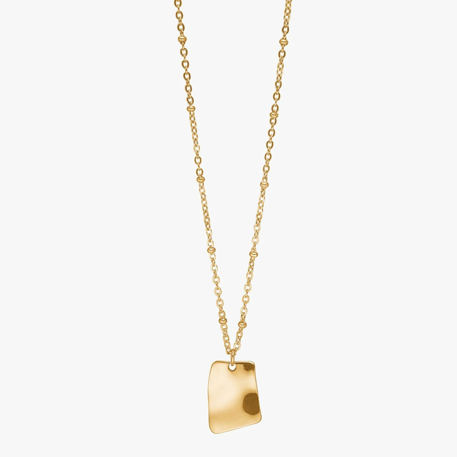 Halskæde firkantet ONDA i 18 kt. forgyldt rustfrit stål | Nordahl Jewellery