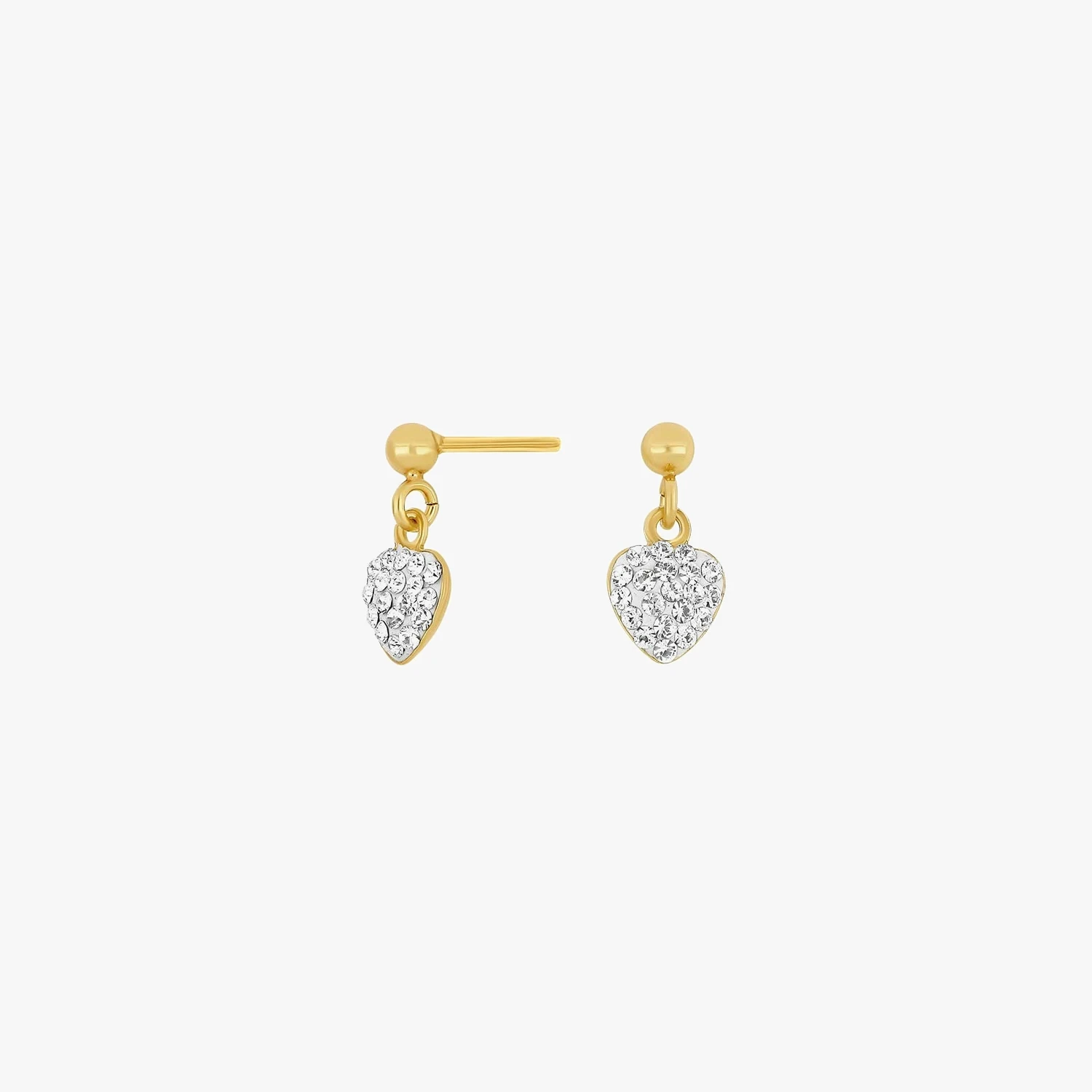 Forg. sølvørehænger hjerte m/cz. | NOA Kids Jewellery