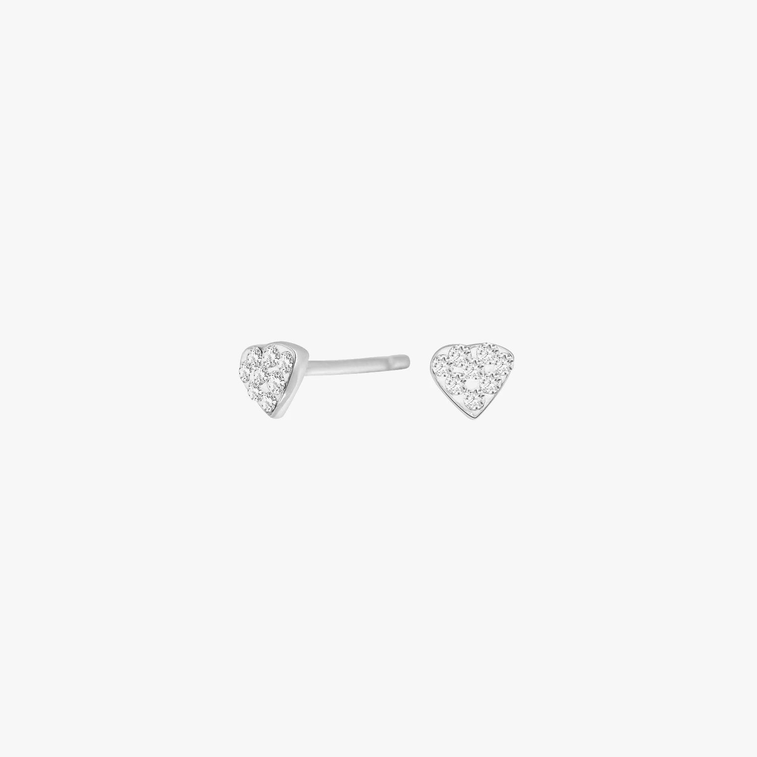 Sølvørestikker hjerte - Rhodineret | NOA Kids Jewellery