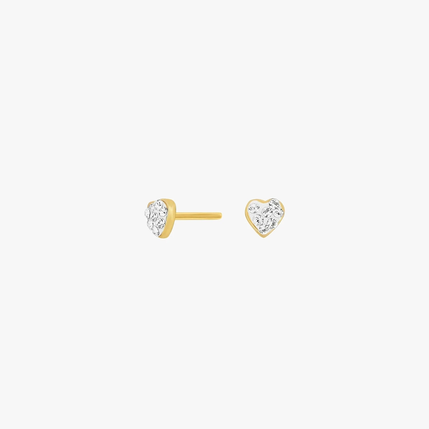 Sølvørestikker hjerte - Forgyldt | NOA Kids Jewellery