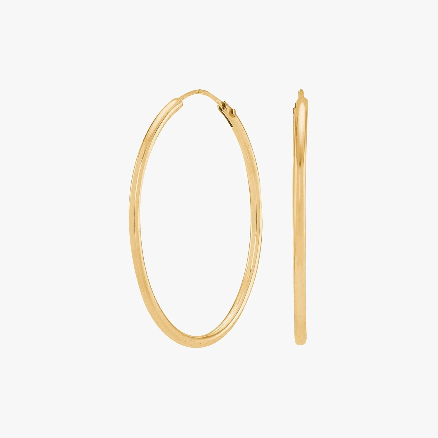 Forgyldt sølv creol 30mm HOOPS52 | Siersbøl