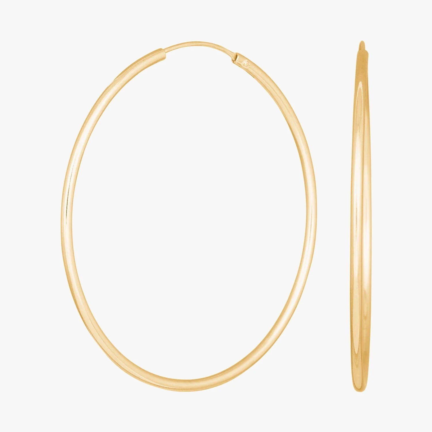 Sølv creol 40mm HOOPS52 - Forgyldt | Nordahl Jewellery