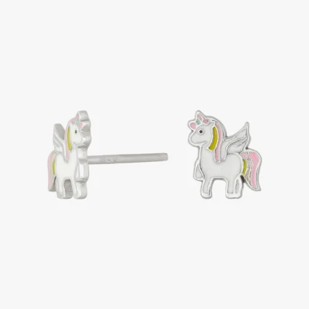 Sølvørestikker enhjørning m/emalje - Rhodineret | NOA Kids Jewellery