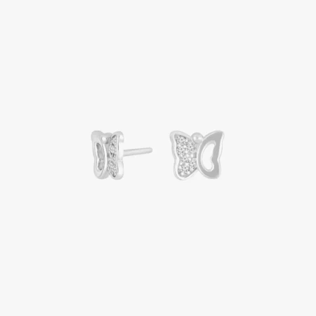 Rhd. sølvørestikker sommerfugl m. cz | NOA Kids Jewellery