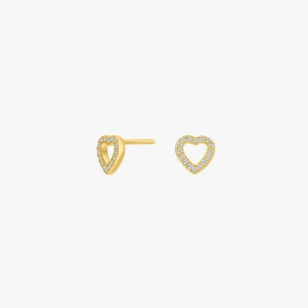 Forg. sølvørestikker hjerte m/cz | NOA Kids Jewellery