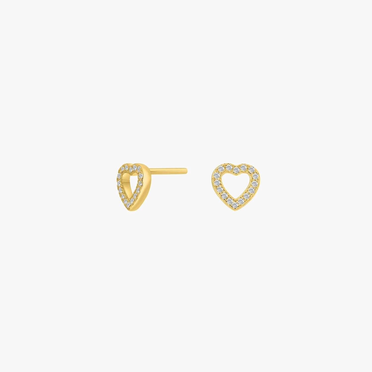 Forg. sølvørestikker hjerte m/cz | NOA Kids Jewellery