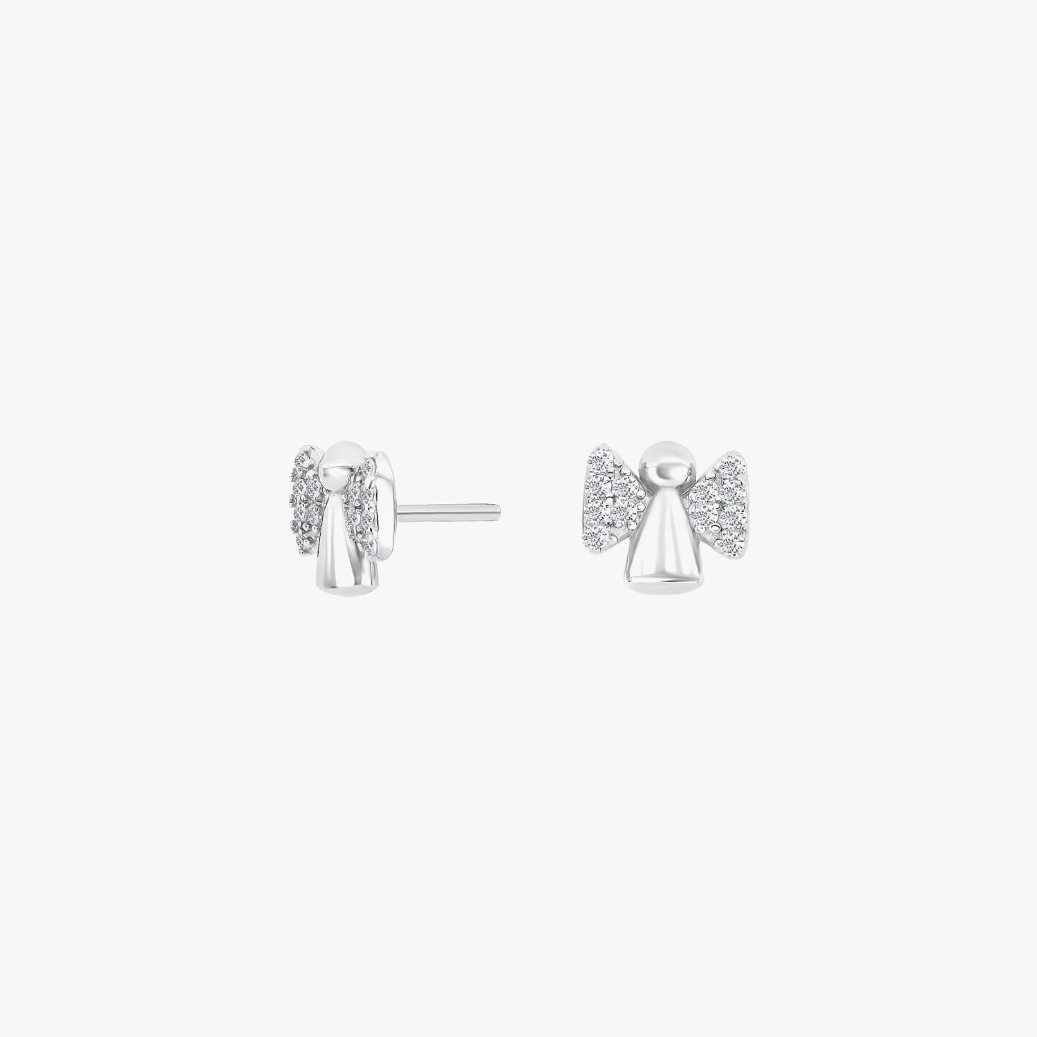 Rhd. sølvørestikker engel m/cz | NOA Kids Jewellery