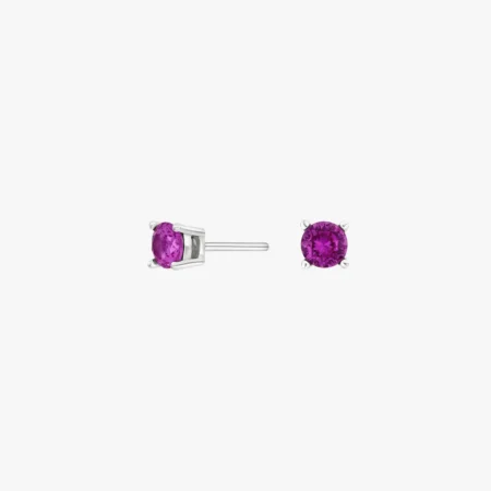 Rhd. sølvørestikker m/cz pink rubin | NOA Kids Jewellery