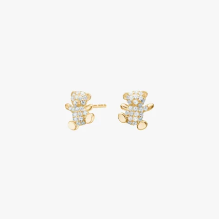 Forg. sølvørestikker bamse m/cz | NOA Kids Jewellery
