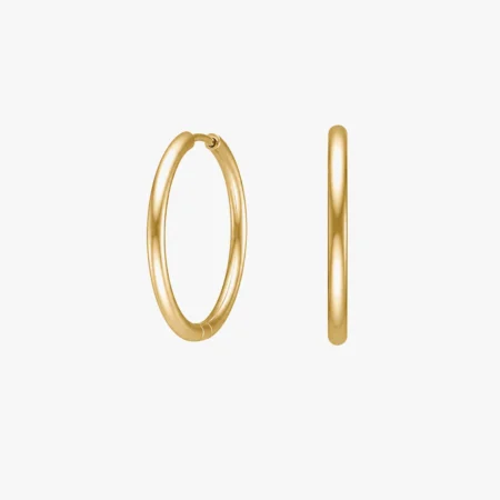 Creoler 21mm CALMA i 18 kt. forgyldt rustfrit stål | Nordahl Jewellery