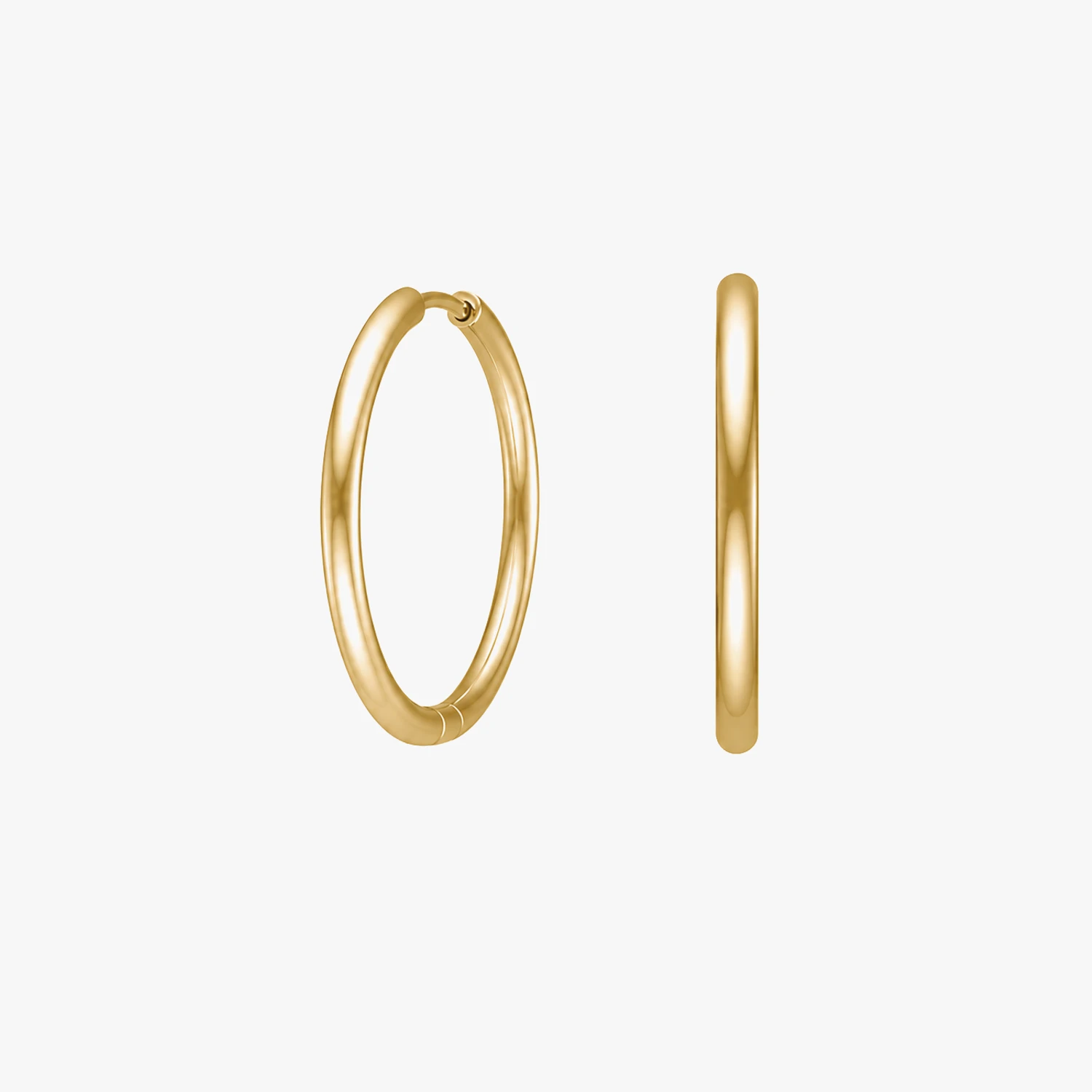 Creoler 21mm CALMA i 18 kt. forgyldt rustfrit stål | Nordahl Jewellery